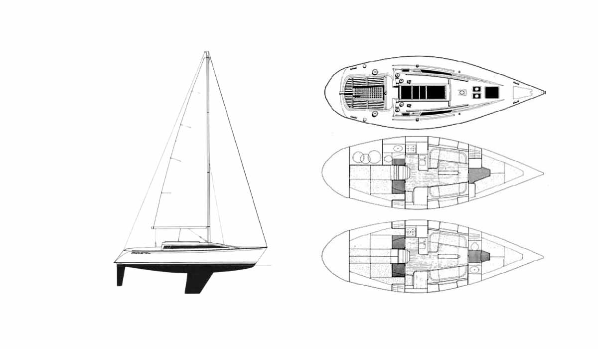 Beneteau-345-Sail-Plan