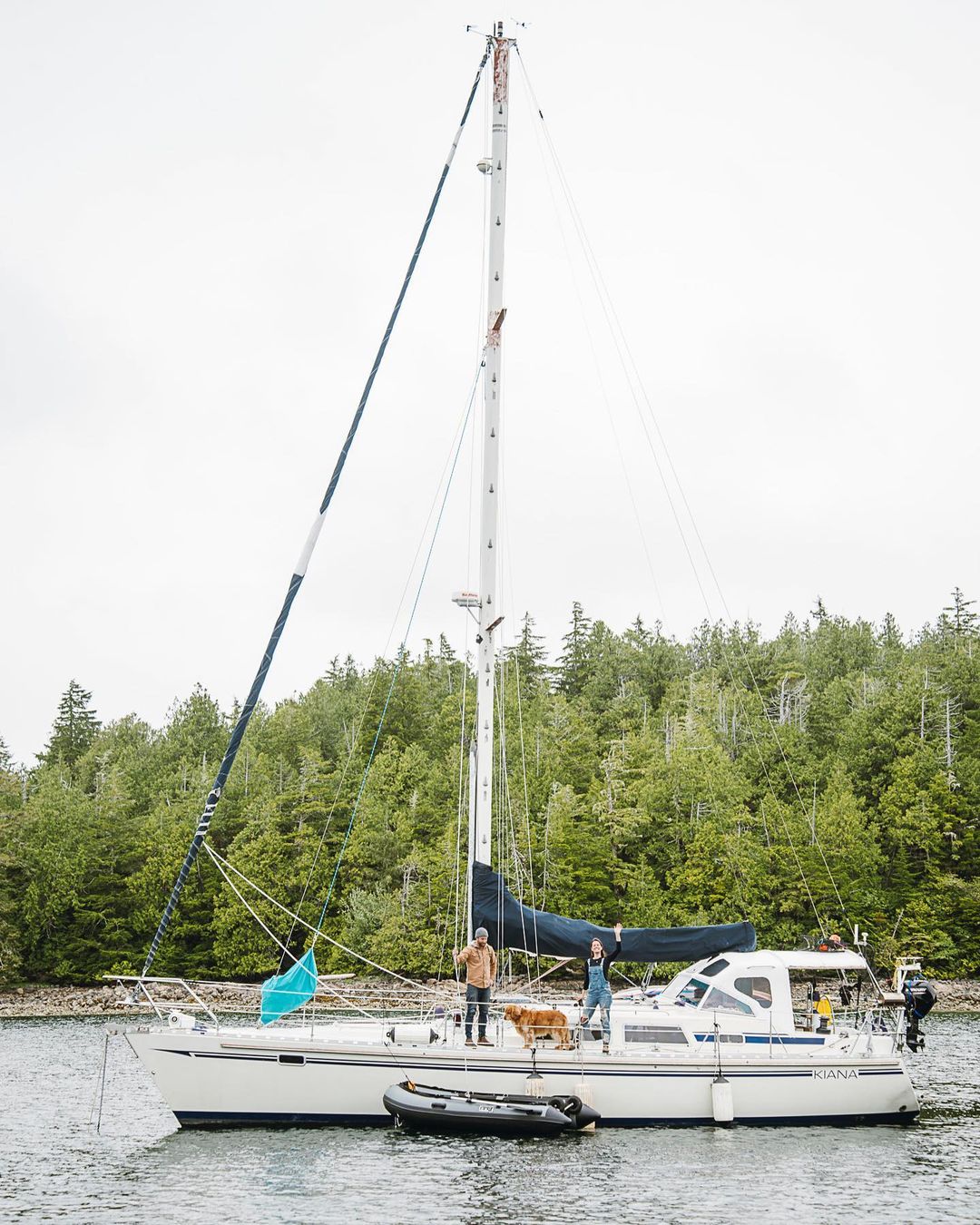 breaking waves sailboat