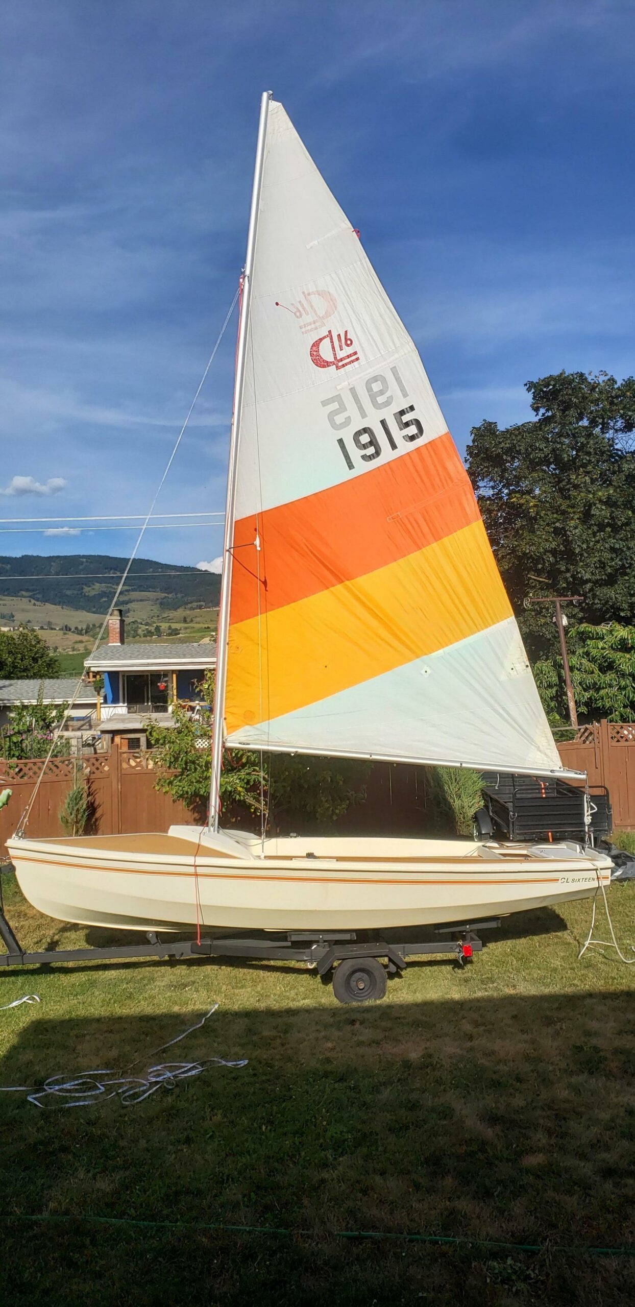 rigging a cl16 sailboat