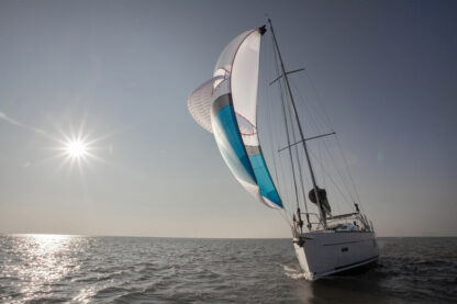 Self stabilizing downwind sail. Spinnaker with a wing. Oxley Bora via Precision Sails. Spinnaker alternative.