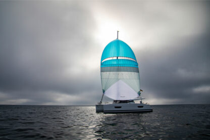 Symmetrical Self stabilizing downwind sail. Spinnaker with a wing. Oxley Lavante via Precision Sails. Symmetrical Spinnaker alternative.
