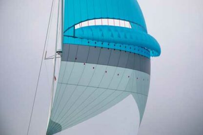 Symmetrical Self stabilizing downwind sail. Spinnaker with a wing. Oxley Lavante via Precision Sails. Symmetrical Spinnaker alternative.