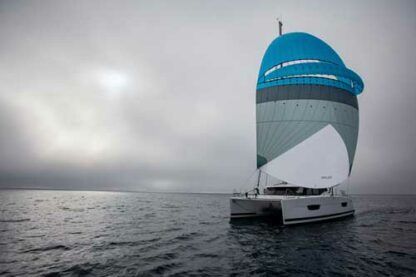 Symmetrical Self stabilizing downwind sail. Spinnaker with a wing. Oxley Lavante via Precision Sails. Symmetrical Spinnaker alternative.